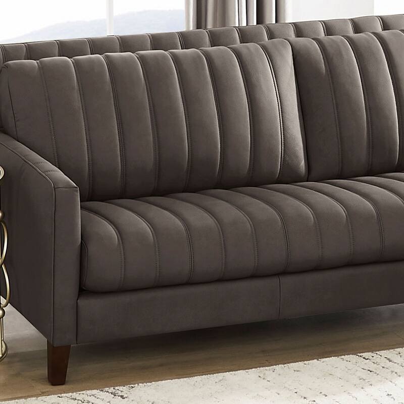 Hydeline Ennis Top Grain Leather Sofa and Chair Set - Sofa, Chair