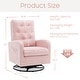preview thumbnail 42 of 45, HOMYKA Swivel Rocking Upholstered Armchair Nursery Glider Linen Accent Chairs