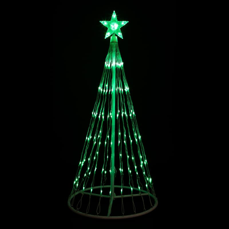 4' Green LED Lighted Christmas Tree Show Cone Outdoor Decoration