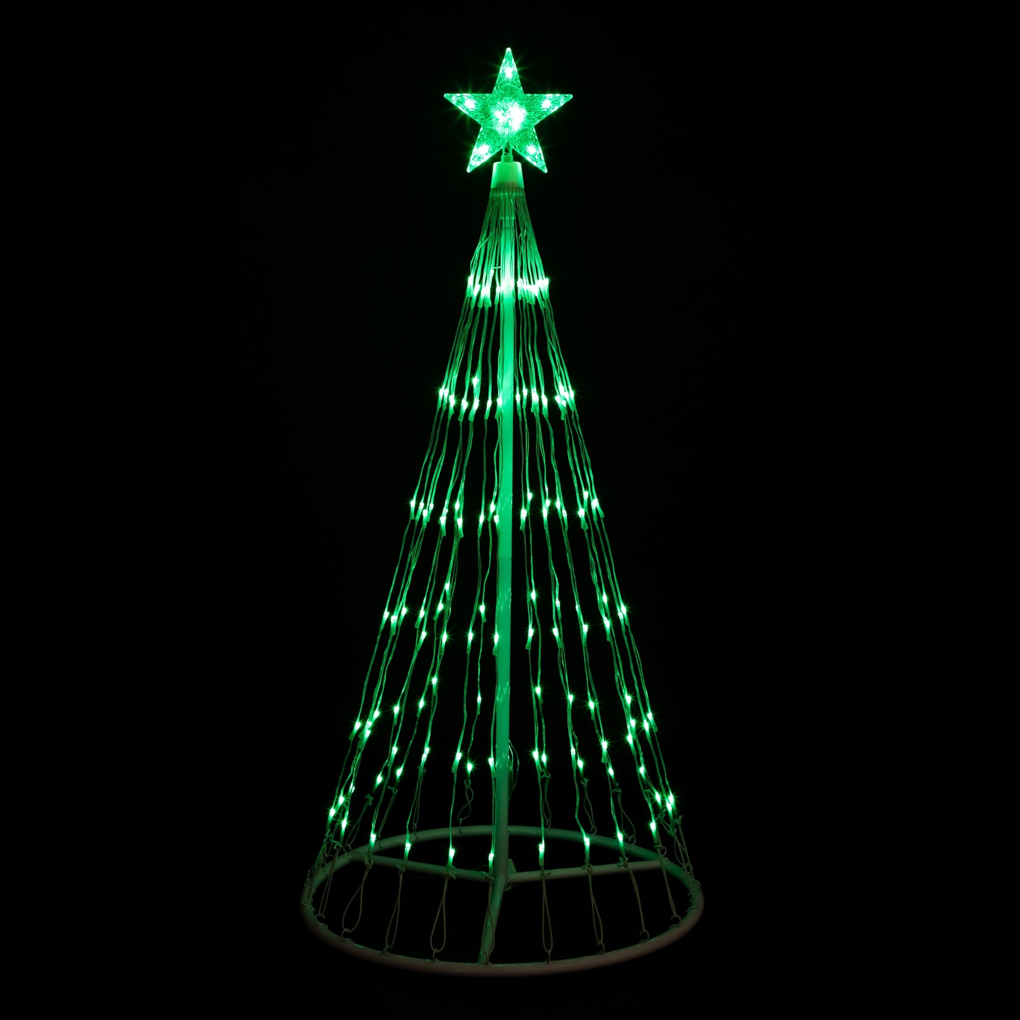 4' Green LED Lighted Christmas Tree Show Cone Outdoor Decoration