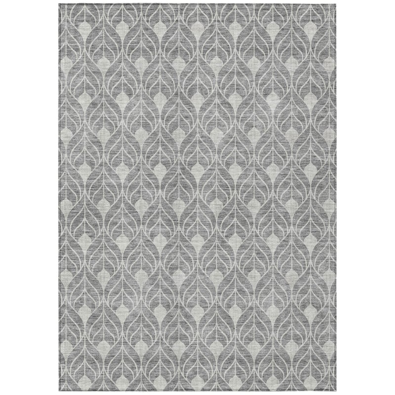 HomeRoots Geometric Transitional Rectangle Outdoor Rug