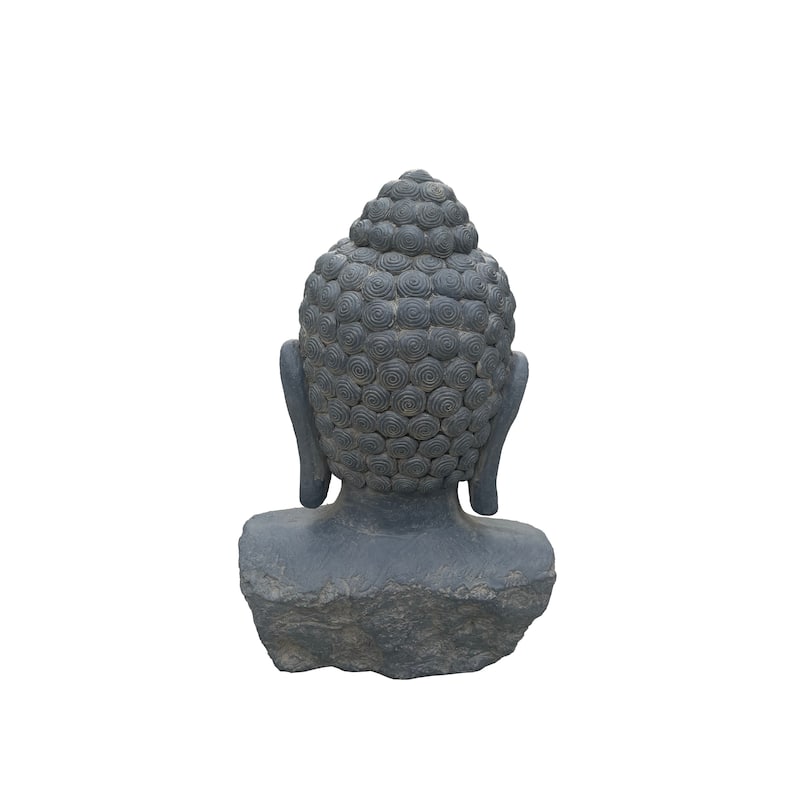 Serenity Enlightened Zen Buddha Head Statue