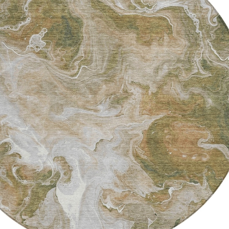 HomeRoots Abstract Modern Rectangle Outdoor Rug