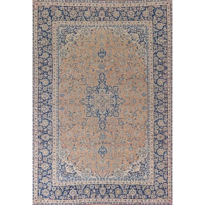 Traditional Najafabad Persian Vintage Rug Hand-Knotted Wool Carpet - 9'11"x 13'2"