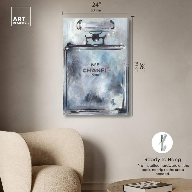 Doll Memories - Grey Perfume Canvas by Art Remedy, Gallery Wrapped