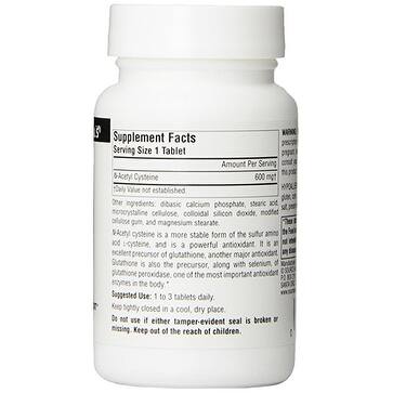 Shop Source Naturals N Acetyl Cysteine 600 Mg 60 Tab 60 Tab