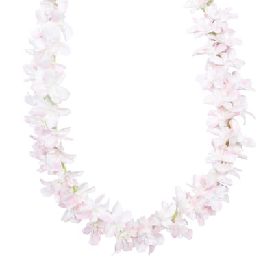 7ft Blush Pink Artificial Plumeria Flower Garland Hanging Vine - 86" L x 4" W x 2" DP