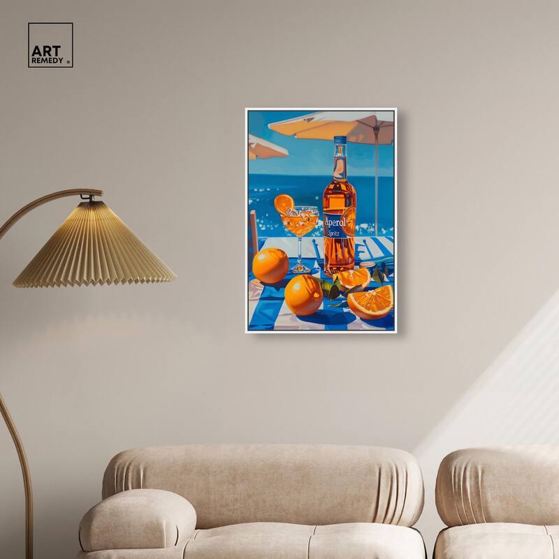Coastal Aperol Canvas by Art Remedy