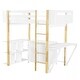 preview thumbnail 7 of 17, Stylish Design Twin Size Solid Wood Loft Bed Kids Bed with Built-in Storage Cabinet and Cubes, Foldable desk