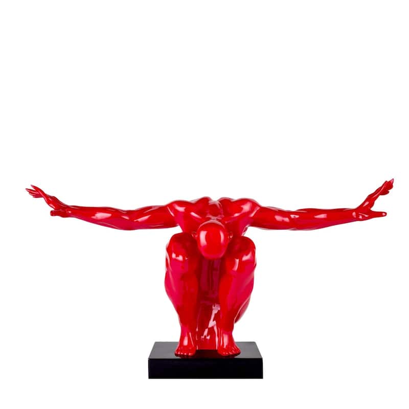 Finesse Decor Saluting Men- Resin Sculpture- Large Size