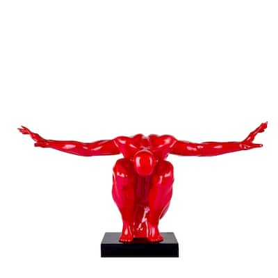 Finesse Decor Saluting Men- Resin Sculpture- Large Size