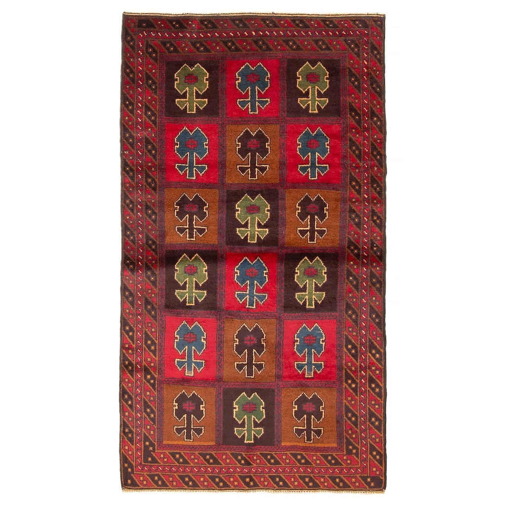 ECARPETGALLERY Hand-knotted Teimani Brown Wool Rug - 3'4 x 6'1