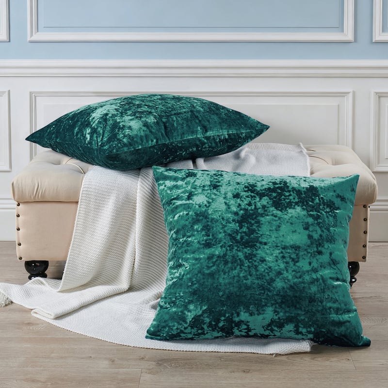 Rancho Crushed Velvet Throw Pillow Cover Set, NO INSERT