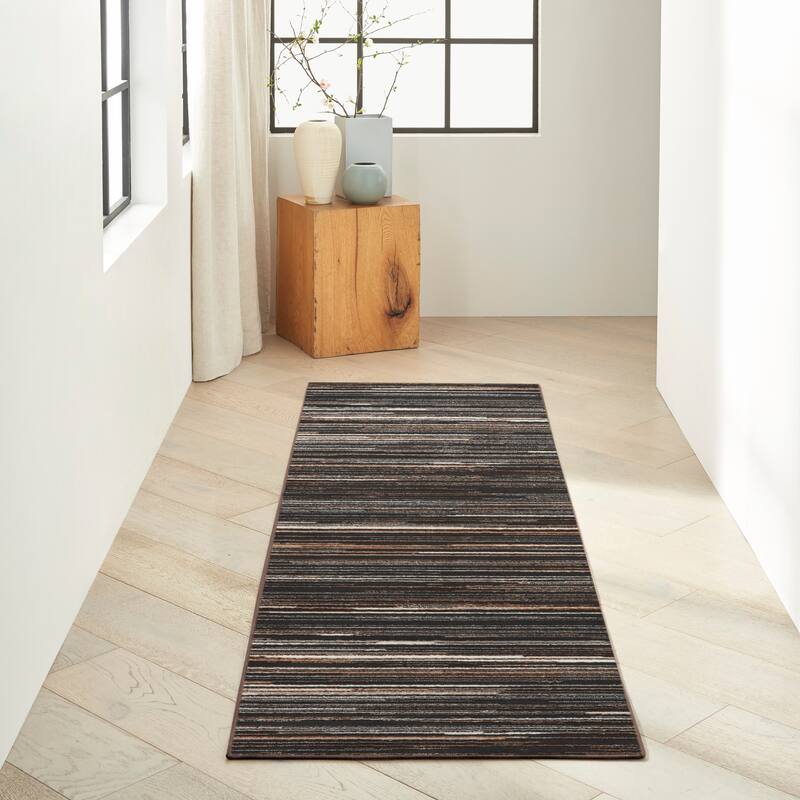 Calvin Klein Captivating Indoor only Brown Abstract Area Rug