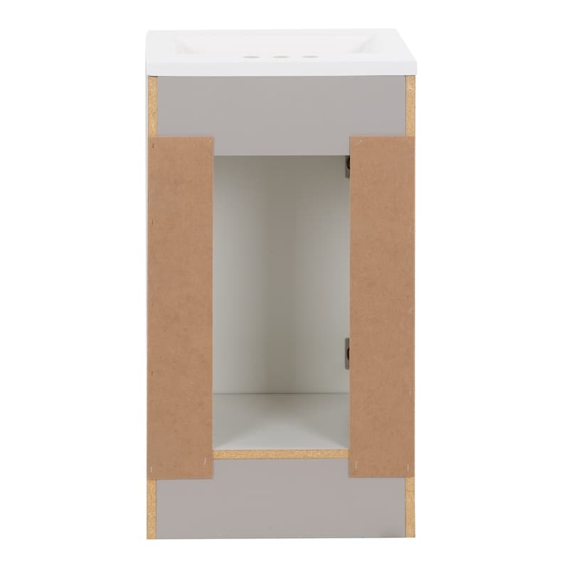 Spring Mill Cabinets Wyre 18" 1-Door Bathroom Vanity With White Sink Top