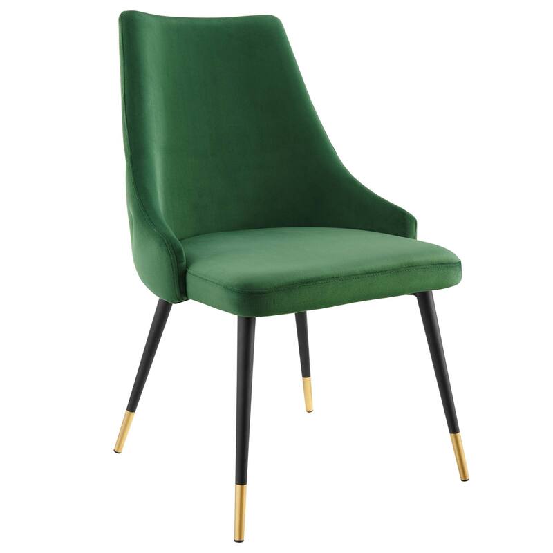 Modway Adorn Dining Side Chair Performance Velvet in Navy, Set of 2