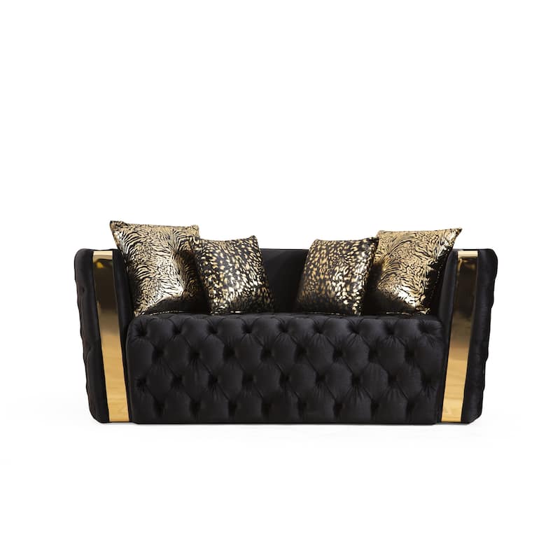 Velvet Living Room Sofa Set ( Set of 3 )