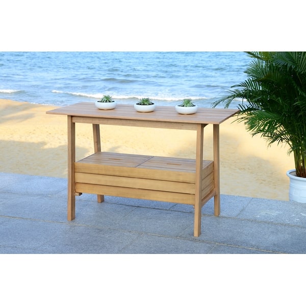 SAFAVIEH Outdoor Living Bertie Tea Trolley - 48" x 20" x 31.9" - 48" x 20" x 31.9"