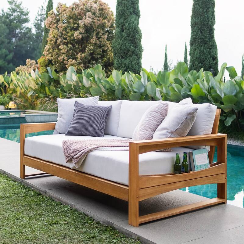 Cambridge Casual Napa Teak Outdoor Patio Daybed with Cushion