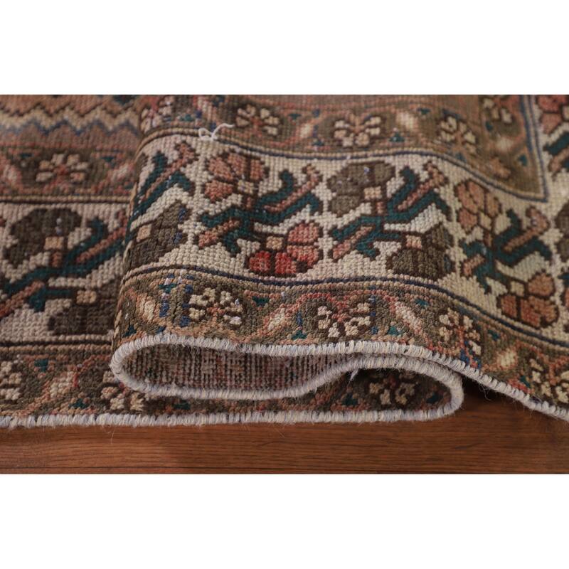 Tribal Distressed Bakhtiari Persian Antique Rug Handmade Wool Carpet - 5'2" x 9'11"
