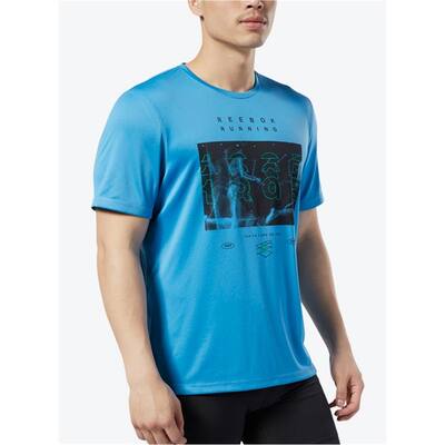 Reebok Mens Re Run Crew Graphic T-Shirt
