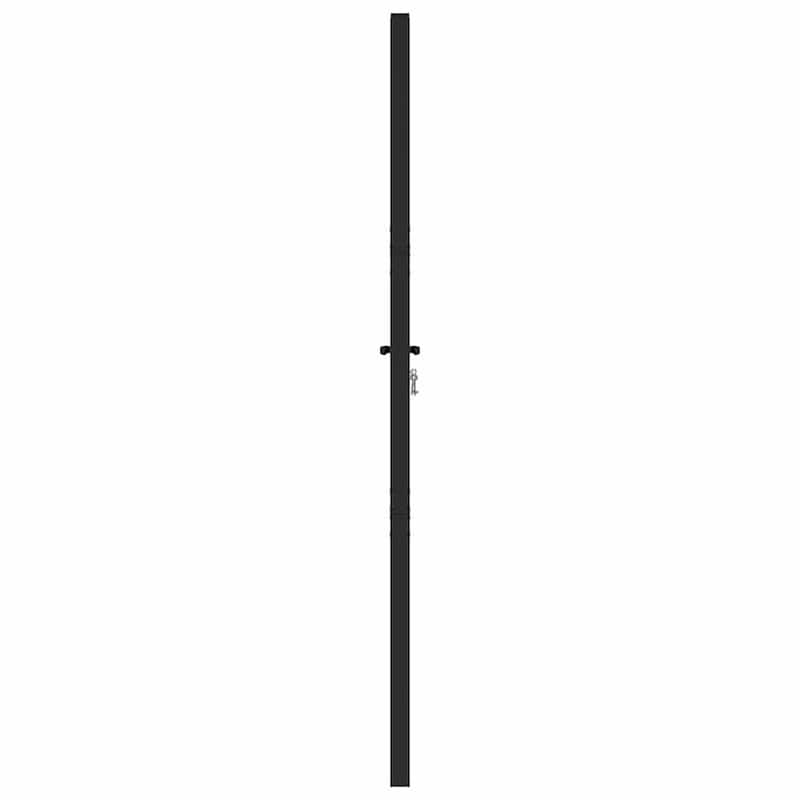 vidaXL Patio Gate Lockable Black 39.4x47.2" Aluminium