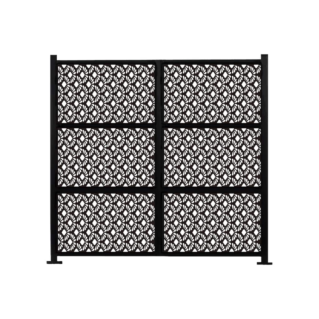 HighlanderHome Freestanding Modular Metal Privacy Screen, 6FtX 8Ft