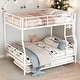 preview thumbnail 12 of 30, [Save Space or Split Into 2 Beds] Full XL Over Queen Metal Bunk Bed with Trundle White