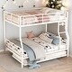 preview thumbnail 2 of 8, Full XL Over Queen Metal Bunk Bed with Trundle