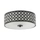 preview thumbnail 5 of 9, Modern 3-Light Crystal Black Drum Flush Mount Ceiling Light