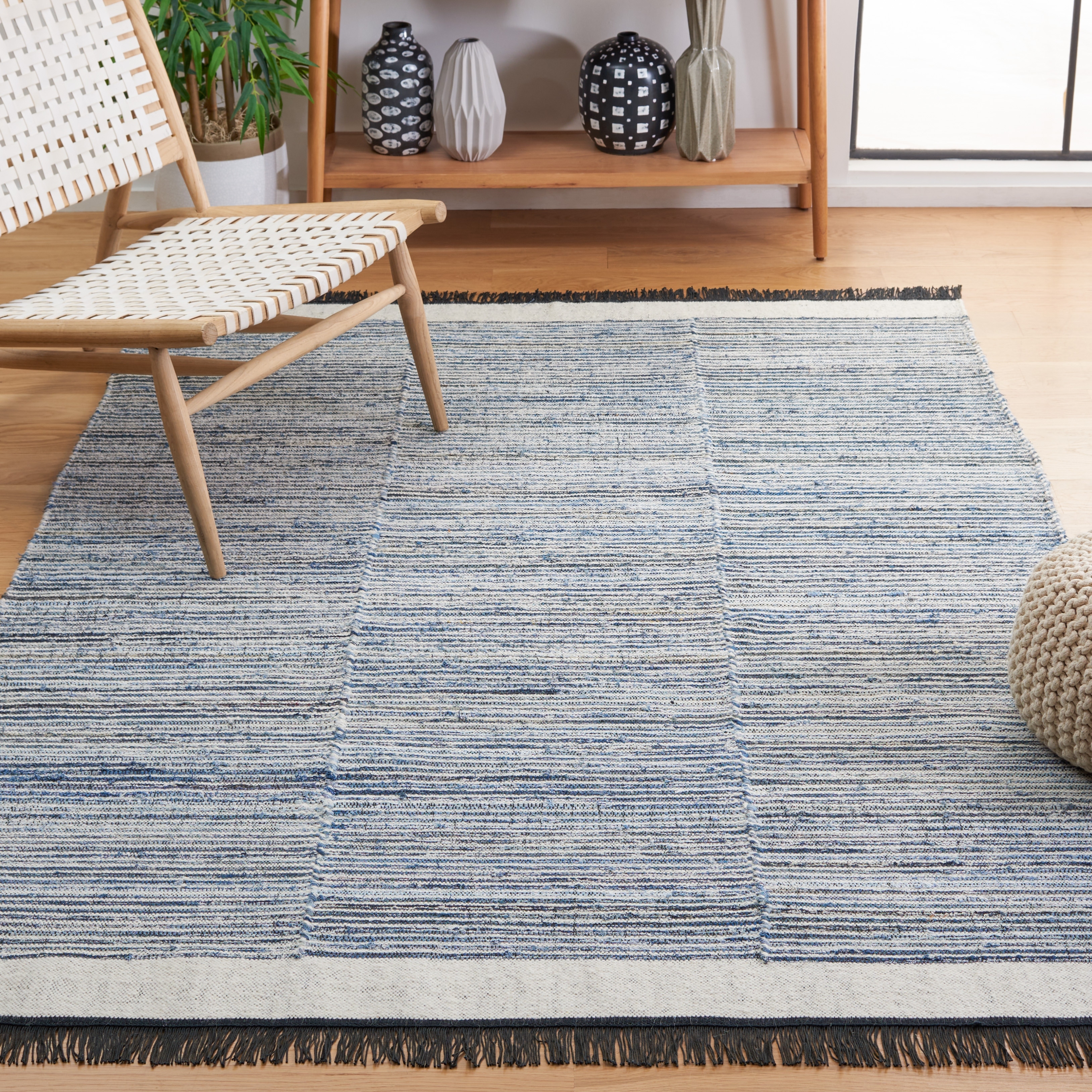 SAFAVIEH Handmade Kilim Rahel Stripe Wool & Jute Rug