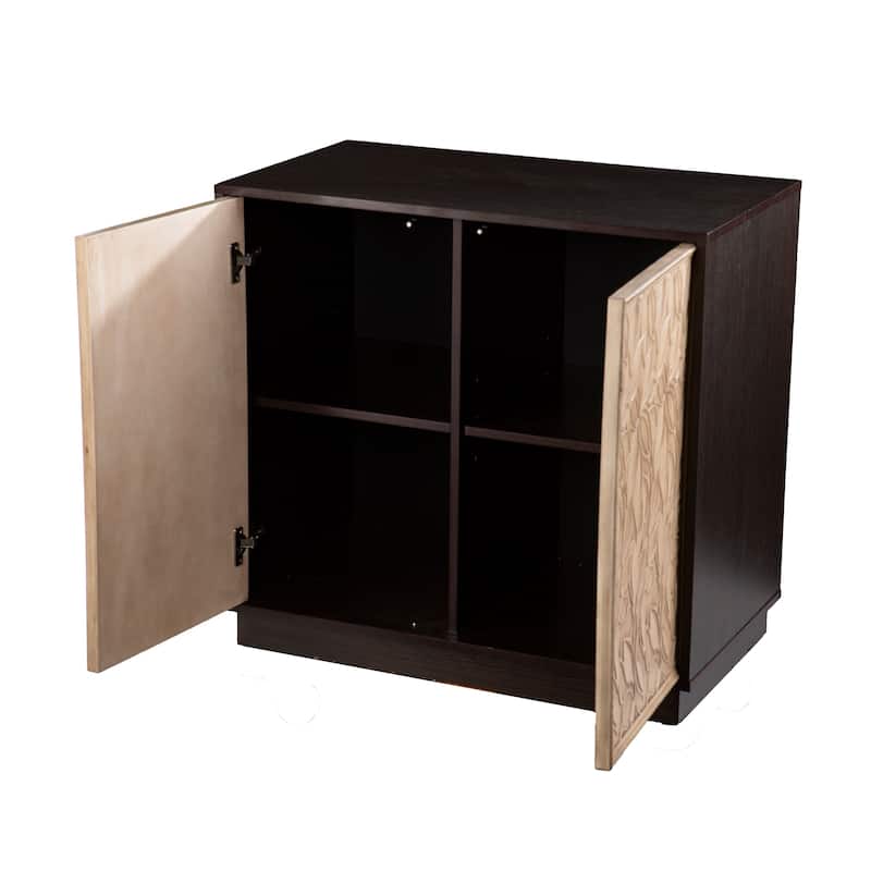 SEI Furniture Elinda Transitional Brown Wood Cabinet