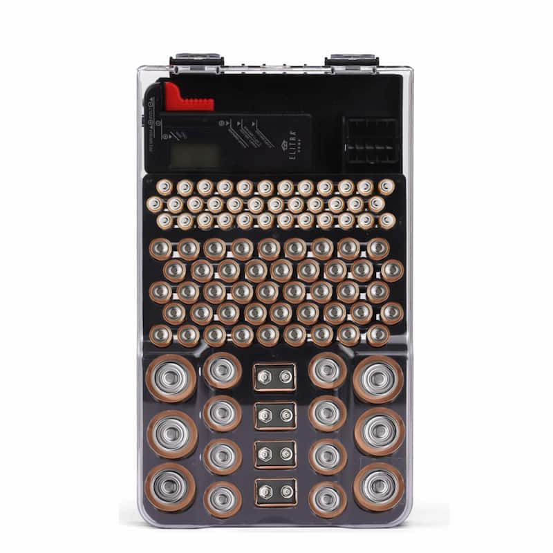 ELITRA HOME 180-204 Ultimate Battery Storage Organizer - 104 Batteries - 104 Batteries