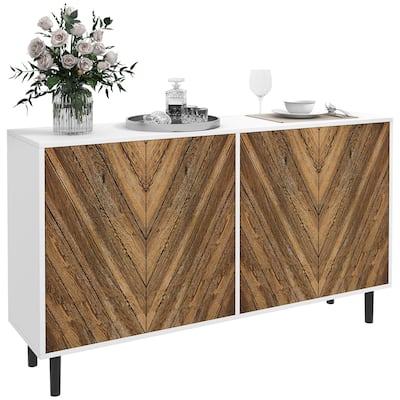 48" Coffee Bar Cabinet ,Modern Kitchen Sideboard Buffet Cabinet