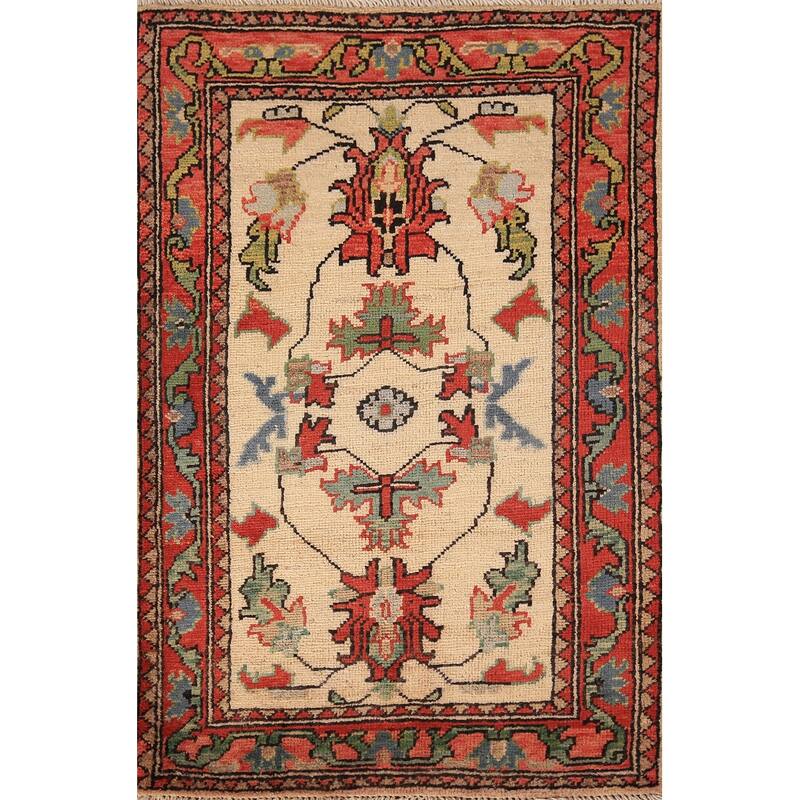 Kazak Oriental Foyer Rug Handmade Wool Carpet - 2'0" x 3'0"