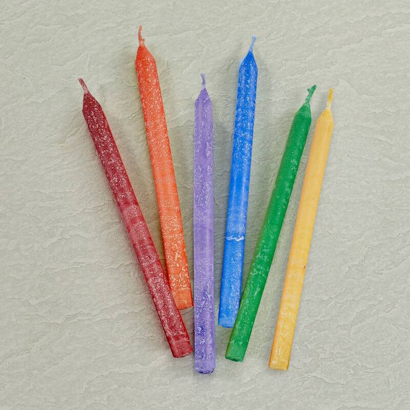 Premium Frosted Menorah Hanukkah Candles - 5.25" - Multicolor - 45ct