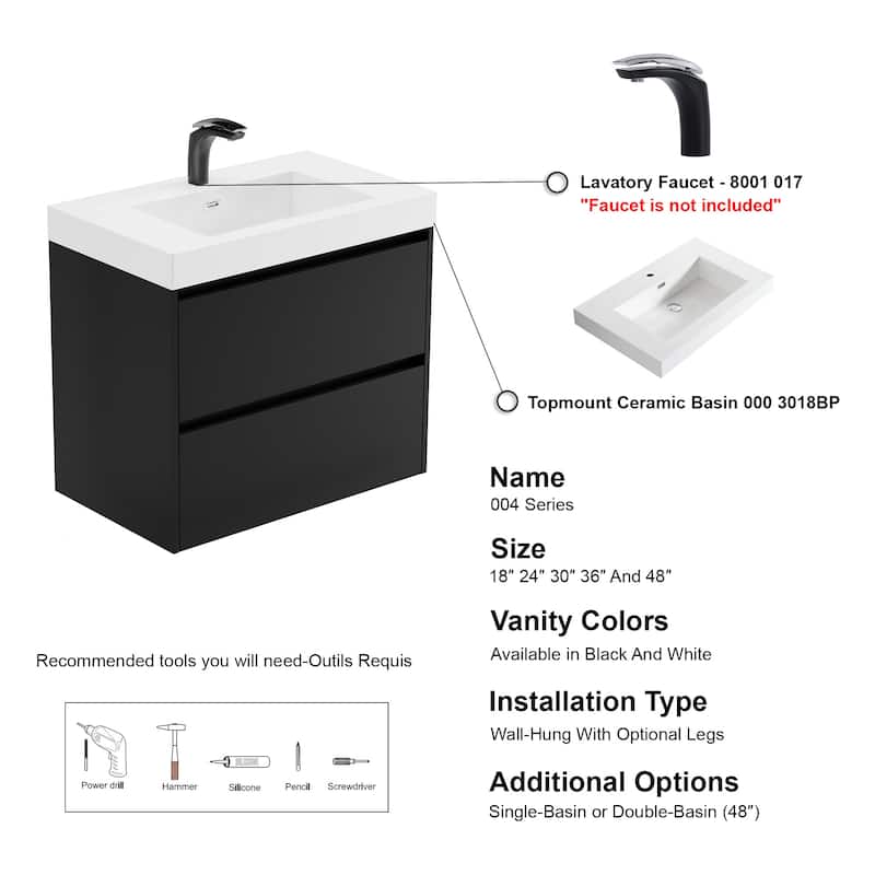 Anne 30" Single Bathroom Vanity Set