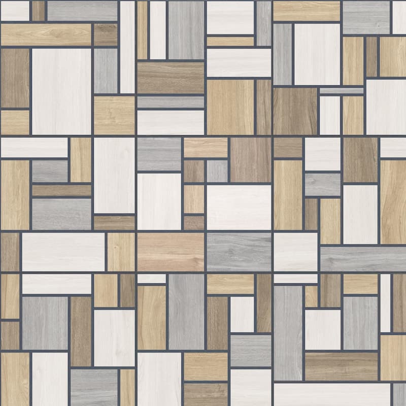 Merola Tile Llama Mondrian 25-5/8" x 25-5/8" Porcelain Floor and Wall Tile