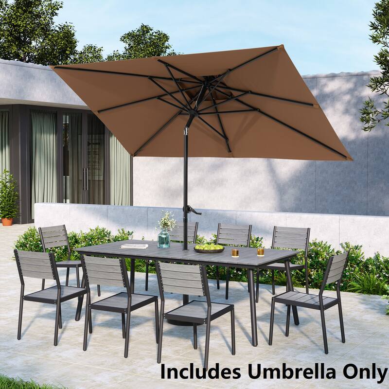 Pellebant Outdoor 10 x 6.5 Ft Market Umbrella with Double Top