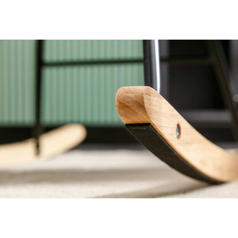 31.5" High Back Buttons Tufted Rocking Chair
