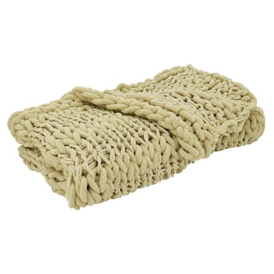 Chunky Knit Design Throw Blanket