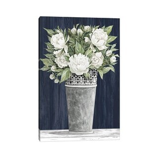 iCanvas "Punched Tin White Floral" by Cindy Jacobs Canvas Print - Bed ...