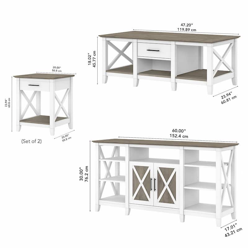 4-piece TV Stand and Table Set
