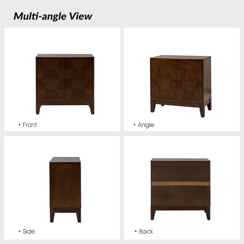 Martina Modern 2-door Ample Storage Cabinet With Adjustable Shelves Set Of 2 By HULALA HOME