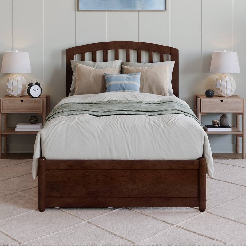 Lucia Platform Bed with Panel Footboard and Storage Drawers