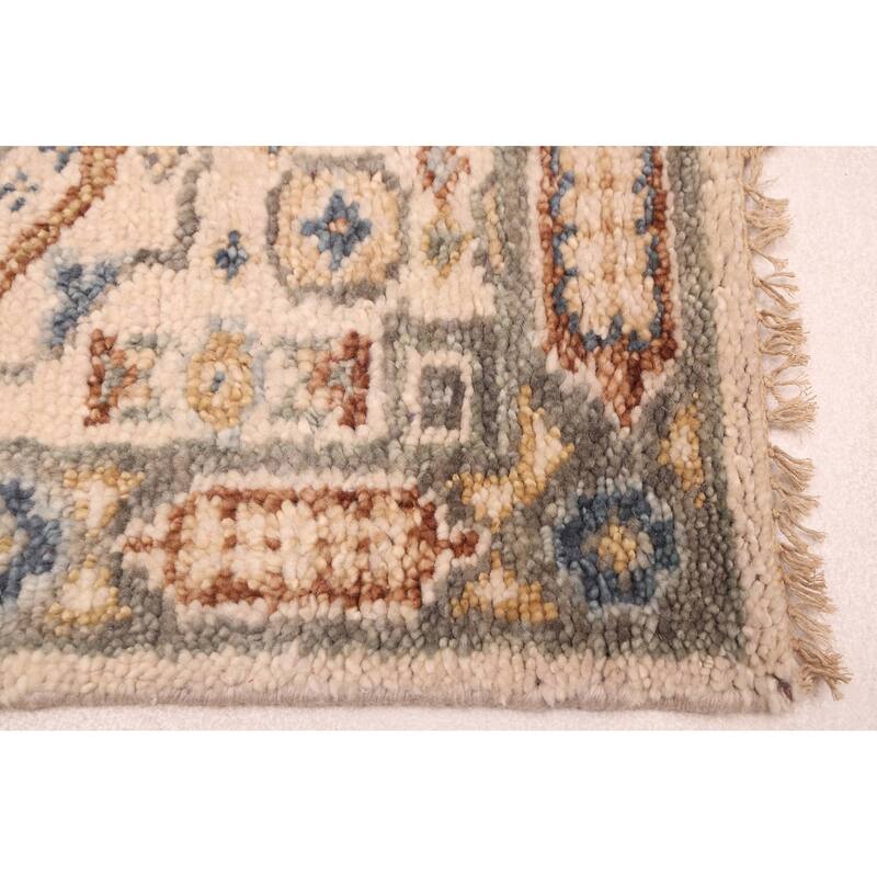 ECARPETGALLERY Hand-knotted Mamluk Cream Wool Rug - 2'7 x 7'11