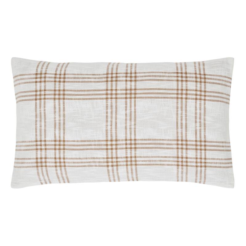 Wheat Plaid King Sham 21x37