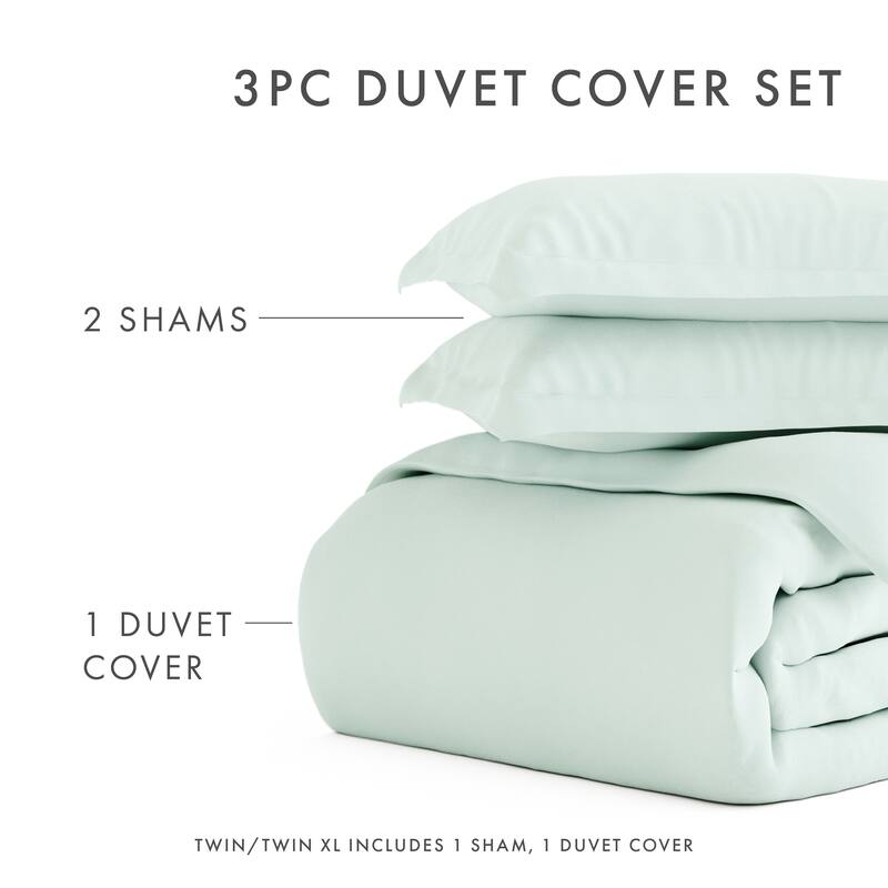 Soft Essentials Oversized 3-piece Microfiber Duvet Cover Set