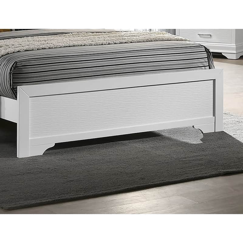 Queen Size Tufted LED Headboard Bed with Faux Leather and Diamond Design