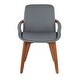 preview thumbnail 45 of 52, Carson Carrington Pugo Mid-Century Modern Chair Walnut Finish Grey